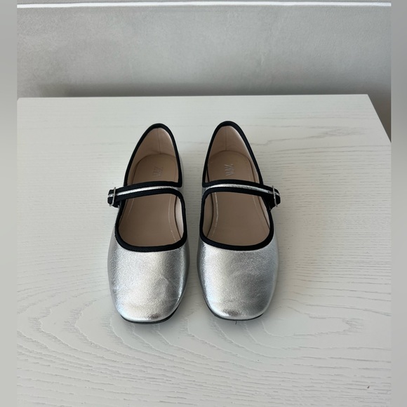 Zara Other - Zara Girl Silver Flats. New. Size 32